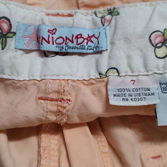 UnionBay light peach  Junior shorts  Sz 7 - Picture 3 of 3